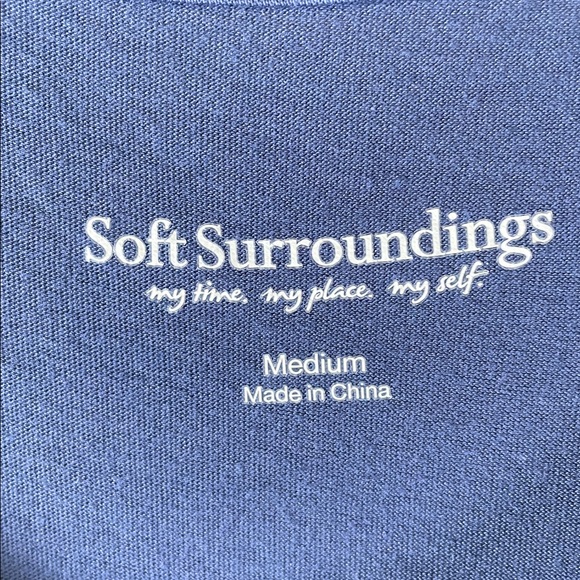 Soft Surroundings Santiago Sleeveless Dusty Blue Maxi Dress Pockets | Medium - Picture 2 of 7